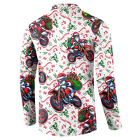 BRAAAP! Motorbike Santa Christmas Button Sweatshirt - Wonder Print Shop