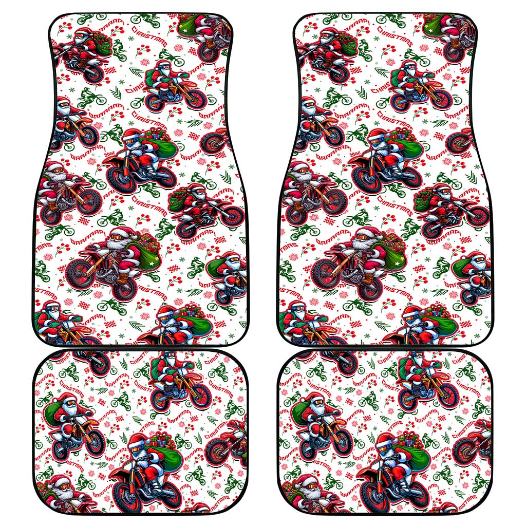 BRAAAP! Motorbike Santa Christmas Car Mats - Wonder Print Shop