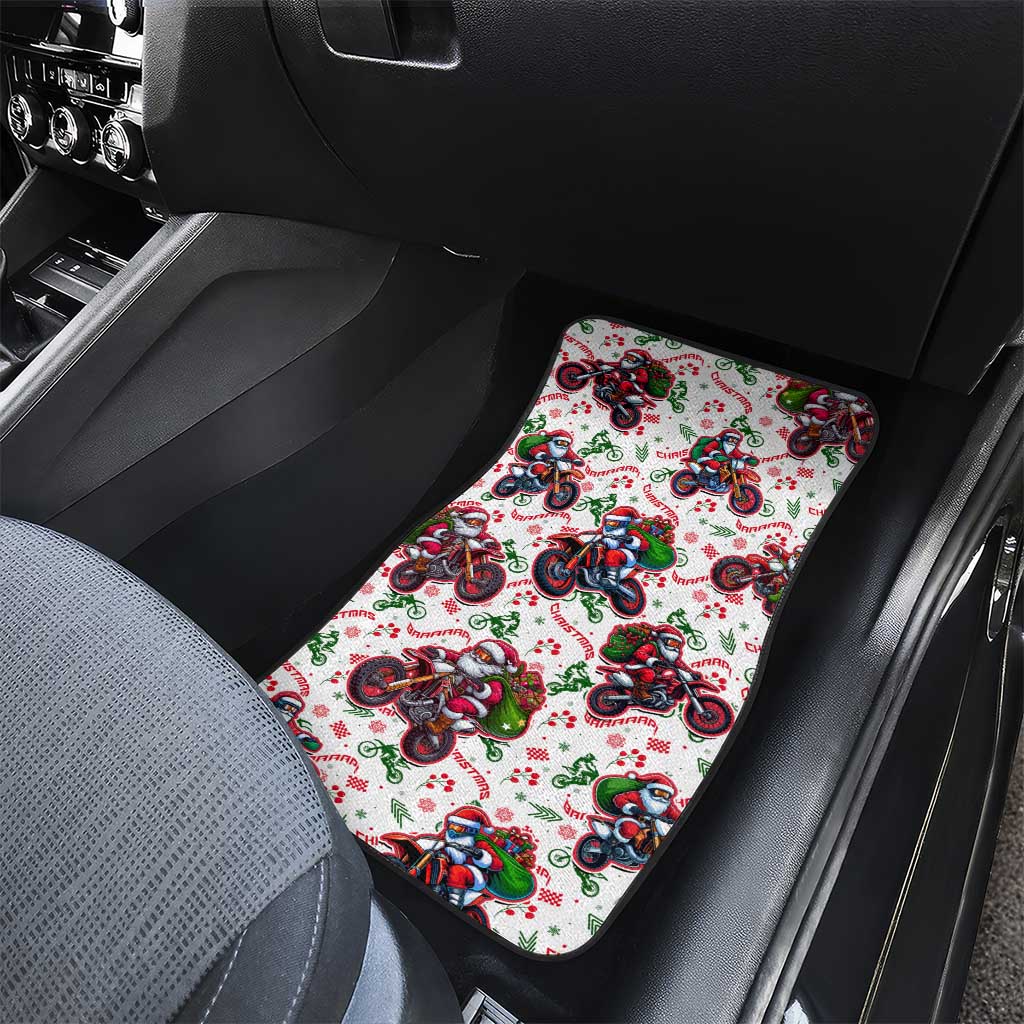 BRAAAP! Motorbike Santa Christmas Car Mats - Wonder Print Shop