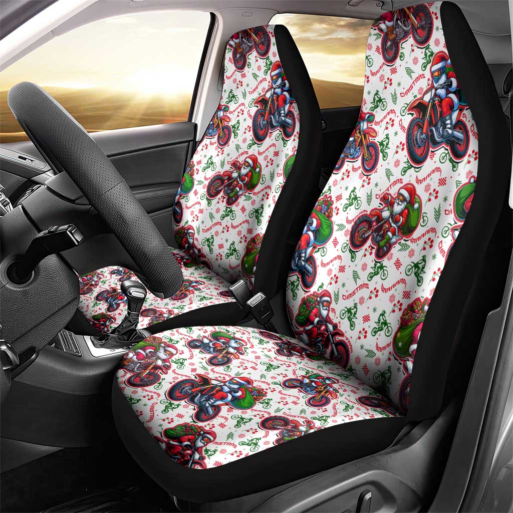 BRAAAP! Motorbike Santa Christmas Car Seat Cover - Wonder Print Shop