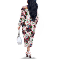 BRAAAP! Motorbike Santa Christmas Family Matching Off The Shoulder Long Sleeve Dress and Hawaiian Shirt - Wonder Print Shop