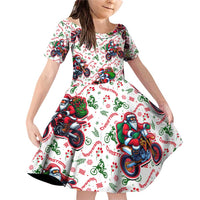 BRAAAP! Motorbike Santa Christmas Family Matching Off Shoulder Short Dress and Hawaiian Shirt - Wonder Print Shop