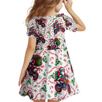 BRAAAP! Motorbike Santa Christmas Family Matching Off Shoulder Short Dress and Hawaiian Shirt - Wonder Print Shop