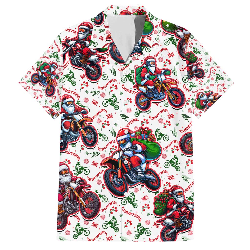 BRAAAP! Motorbike Santa Christmas Family Matching Puletasi and Hawaiian Shirt - Wonder Print Shop
