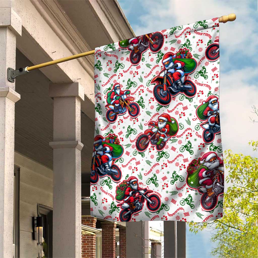 BRAAAP! Motorbike Santa Christmas Garden Flag - Wonder Print Shop