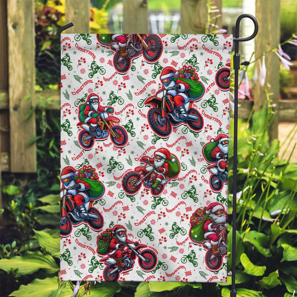 BRAAAP! Motorbike Santa Christmas Garden Flag - Wonder Print Shop