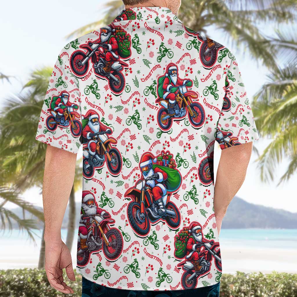 BRAAAP! Motorbike Santa Christmas Hawaiian Shirt - Wonder Print Shop