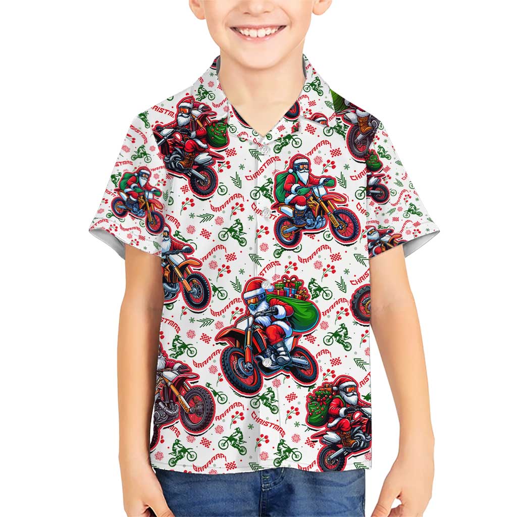 BRAAAP! Motorbike Santa Christmas Hawaiian Shirt - Wonder Print Shop