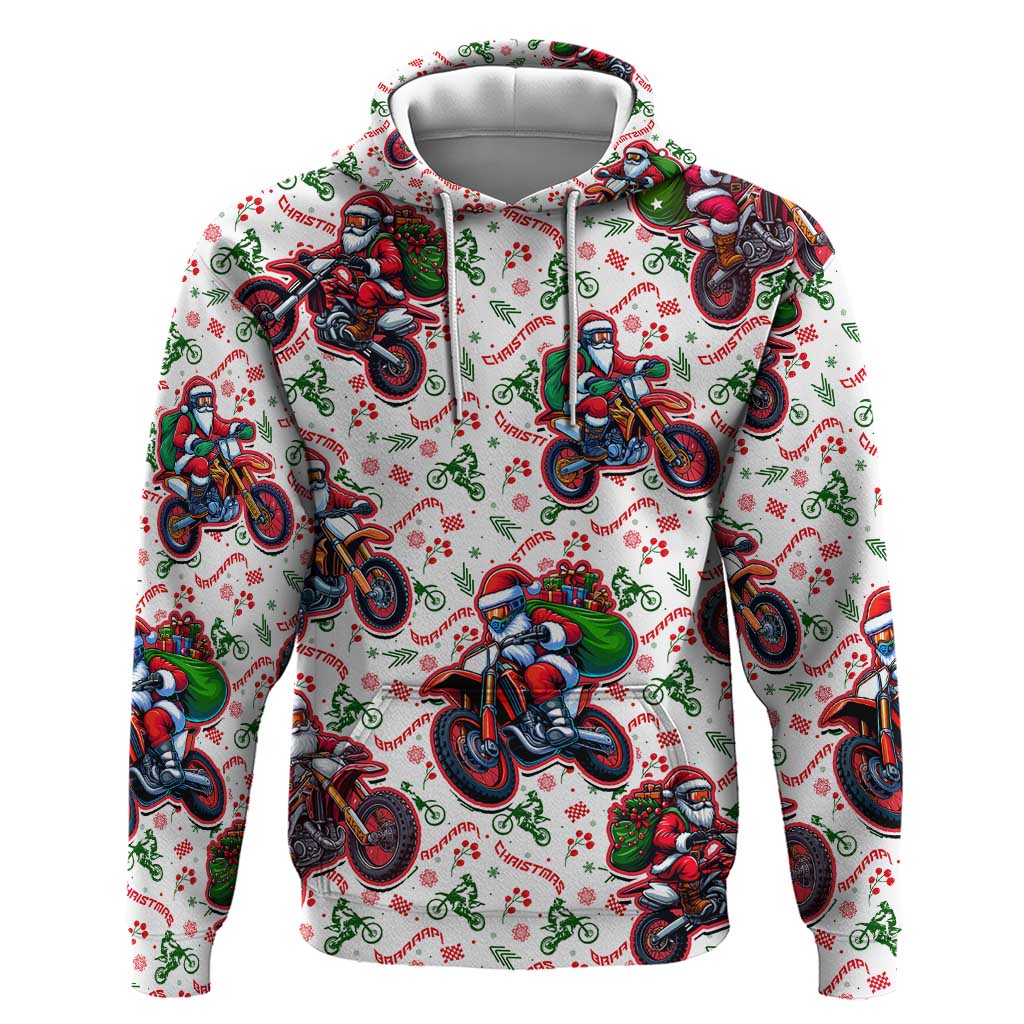 BRAAAP! Motorbike Santa Christmas Hoodie - Wonder Print Shop