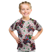 BRAAAP! Motorbike Santa Christmas Kid T Shirt - Wonder Print Shop