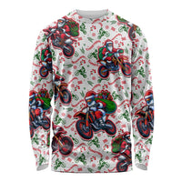 BRAAAP! Motorbike Santa Christmas Long Sleeve Shirt - Wonder Print Shop