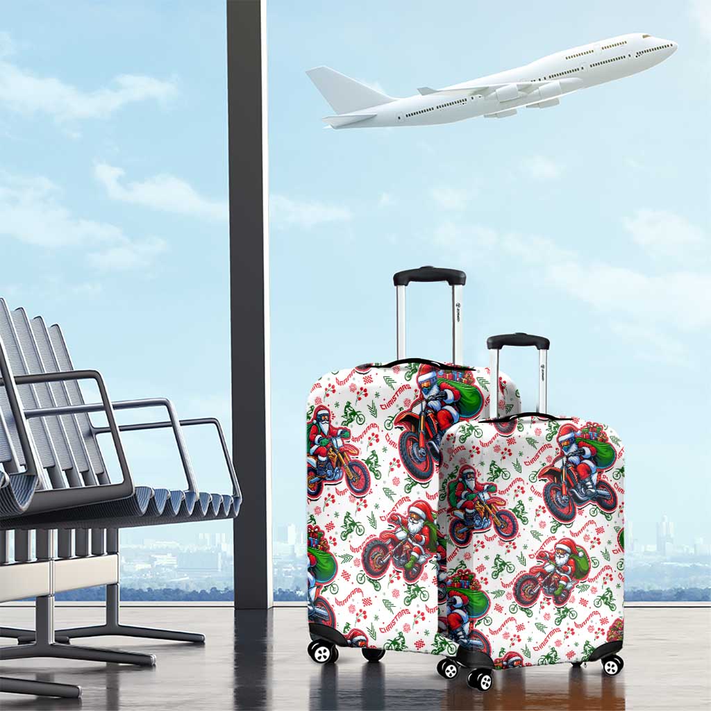 BRAAAP! Motorbike Santa Christmas Luggage Cover - Wonder Print Shop