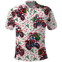 BRAAAP! Motorbike Santa Christmas Polo Shirt - Wonder Print Shop