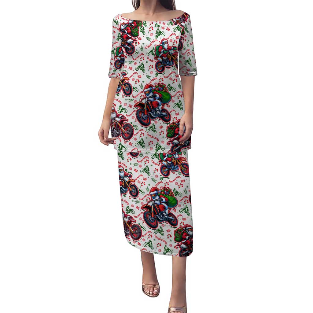 BRAAAP! Motorbike Santa Christmas Puletasi - Wonder Print Shop