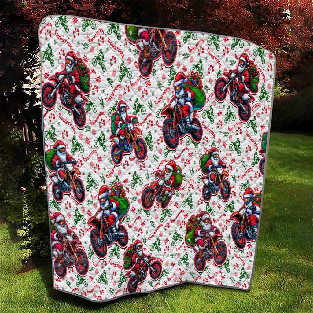BRAAAP! Motorbike Santa Christmas Quilt - Wonder Print Shop