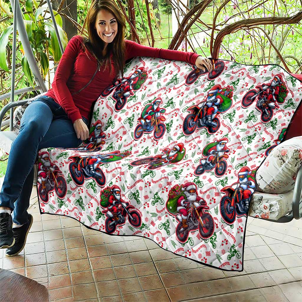 BRAAAP! Motorbike Santa Christmas Quilt - Wonder Print Shop