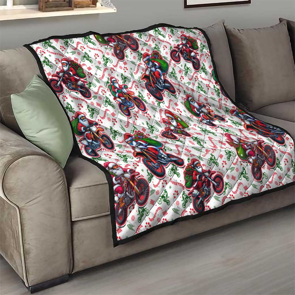 BRAAAP! Motorbike Santa Christmas Quilt - Wonder Print Shop