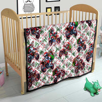 BRAAAP! Motorbike Santa Christmas Quilt - Wonder Print Shop