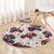 BRAAAP! Motorbike Santa Christmas Round Carpet