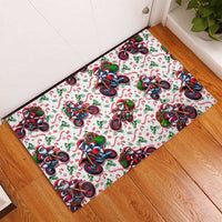 BRAAAP! Motorbike Santa Christmas Rubber Doormat - Wonder Print Shop
