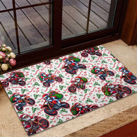 BRAAAP! Motorbike Santa Christmas Rubber Doormat - Wonder Print Shop