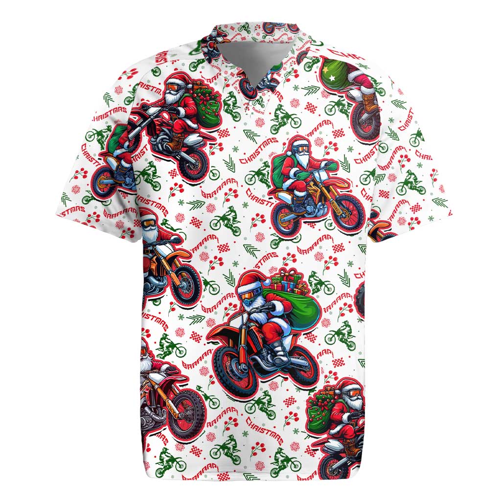 BRAAAP! Motorbike Santa Christmas Rugby Jersey - Wonder Print Shop
