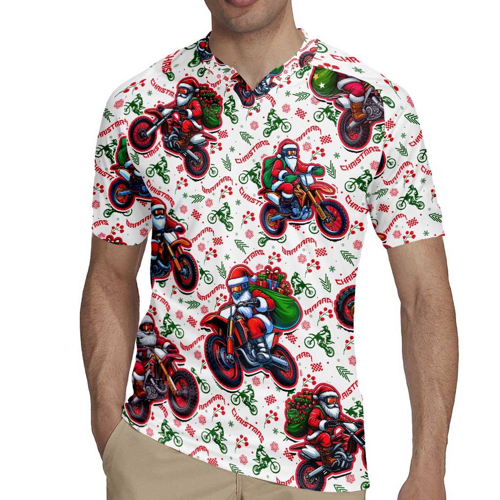 BRAAAP! Motorbike Santa Christmas Rugby Jersey - Wonder Print Shop
