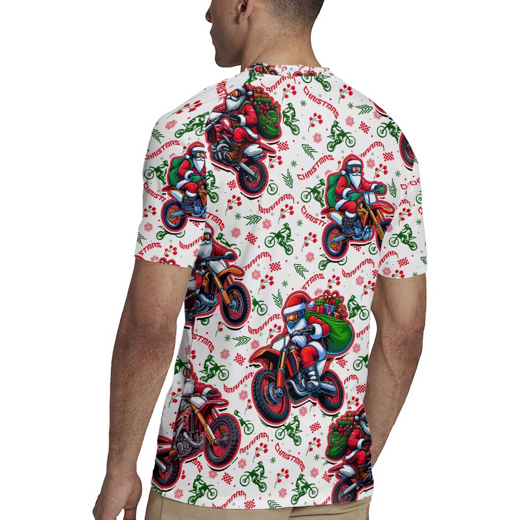 BRAAAP! Motorbike Santa Christmas Rugby Jersey - Wonder Print Shop