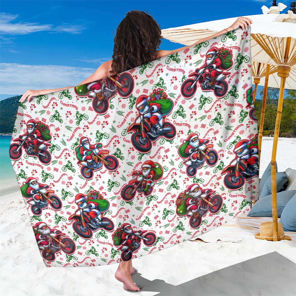 BRAAAP! Motorbike Santa Christmas Sarong - Wonder Print Shop