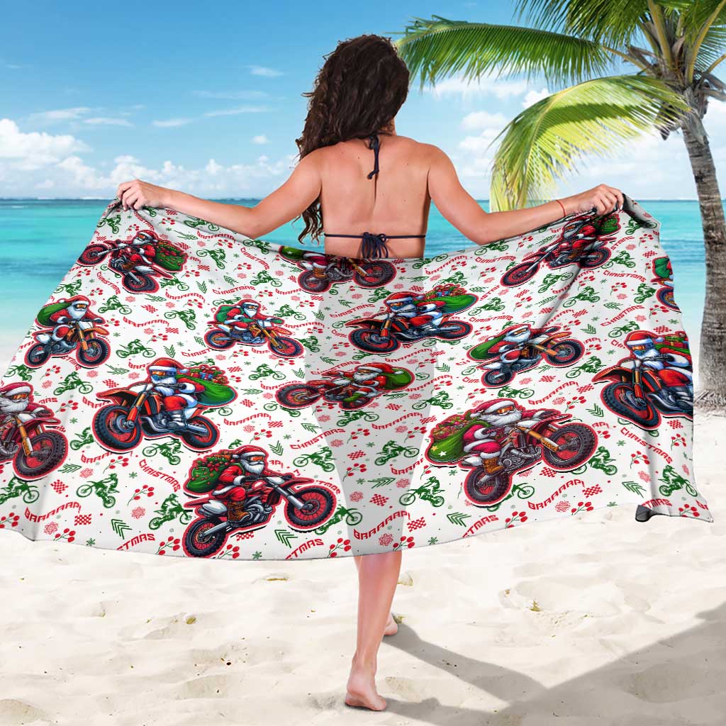 BRAAAP! Motorbike Santa Christmas Sarong - Wonder Print Shop