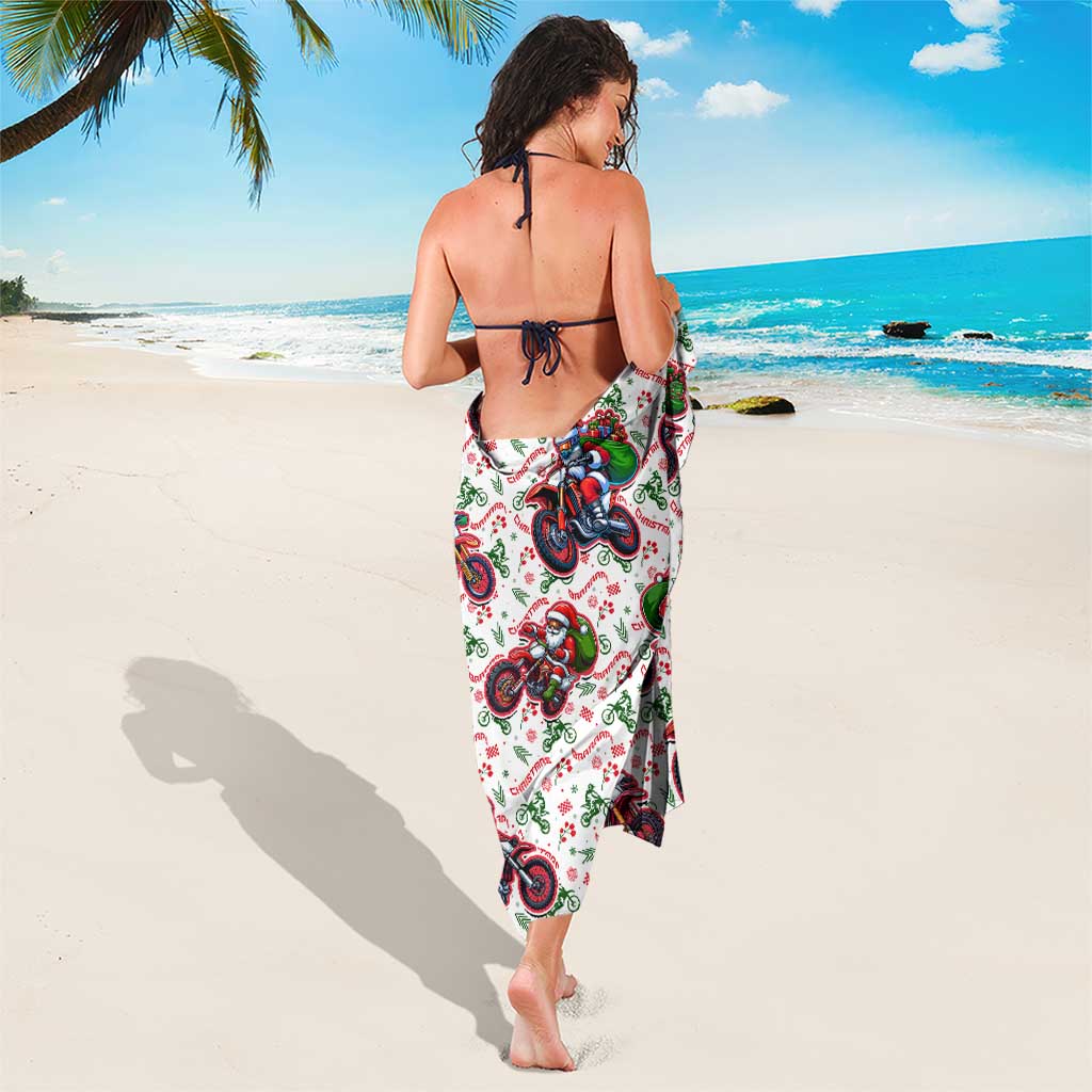 BRAAAP! Motorbike Santa Christmas Sarong - Wonder Print Shop