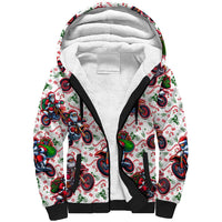 BRAAAP! Motorbike Santa Christmas Sherpa Hoodie - Wonder Print Shop