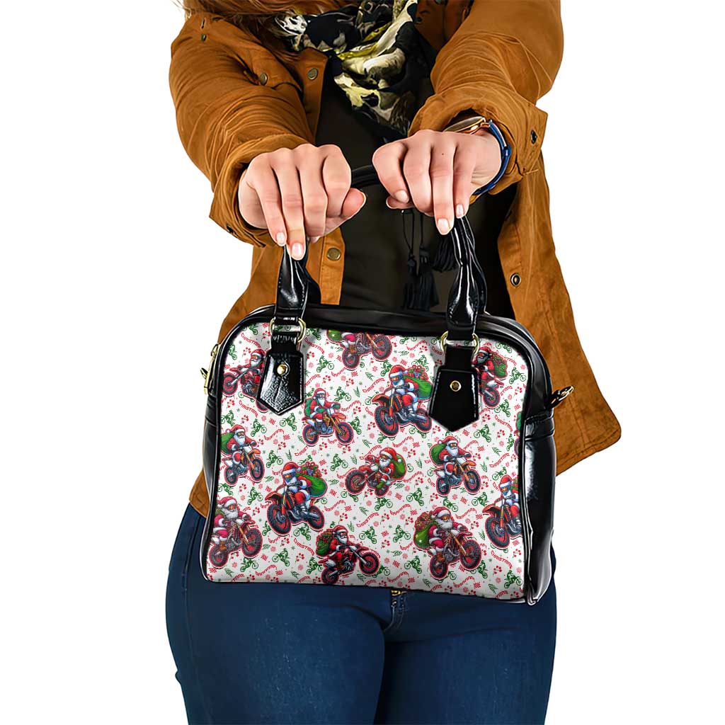 BRAAAP! Motorbike Santa Christmas Shoulder Handbag