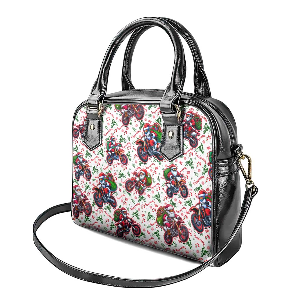 BRAAAP! Motorbike Santa Christmas Shoulder Handbag