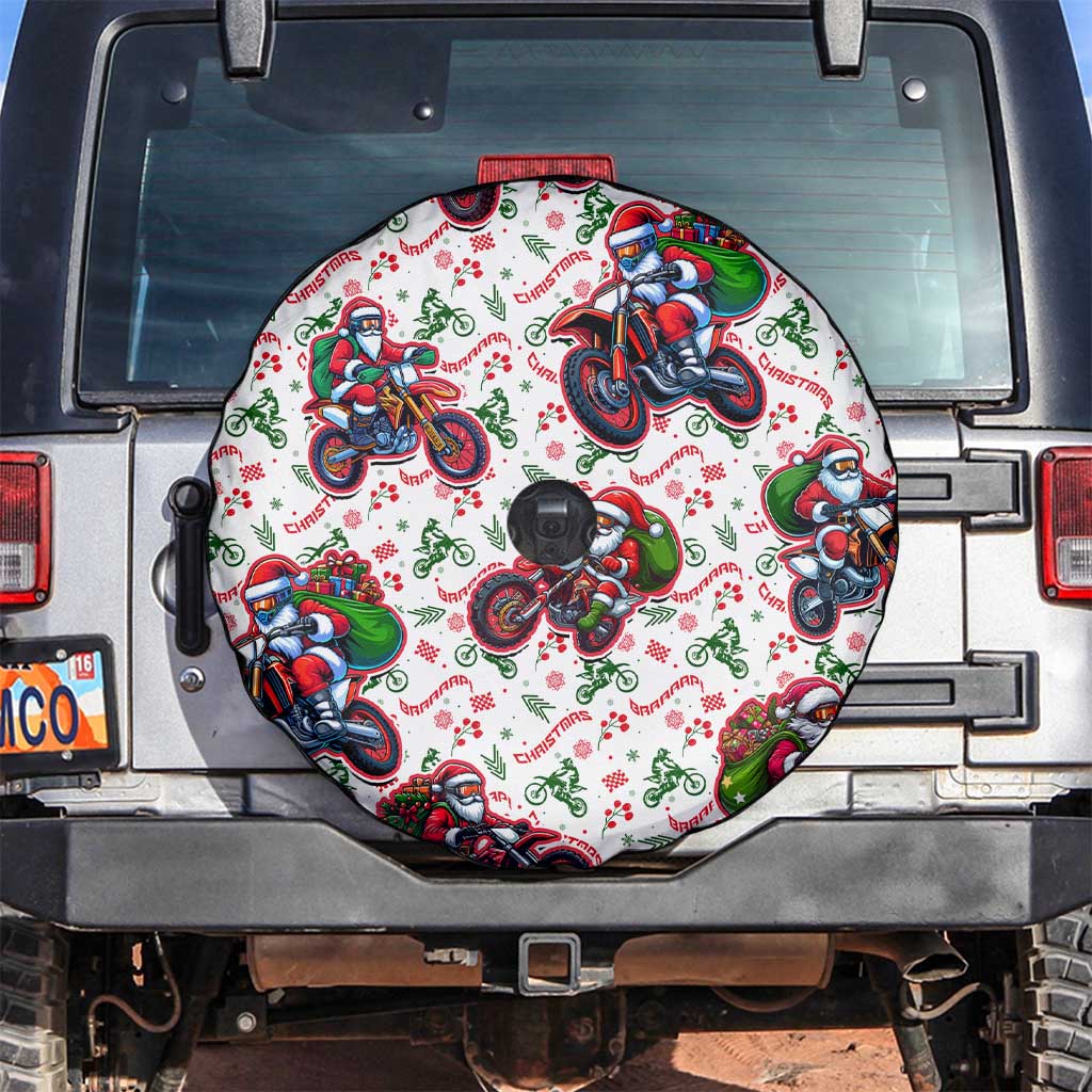 BRAAAP! Motorbike Santa Christmas Spare Tire Cover - Wonder Print Shop