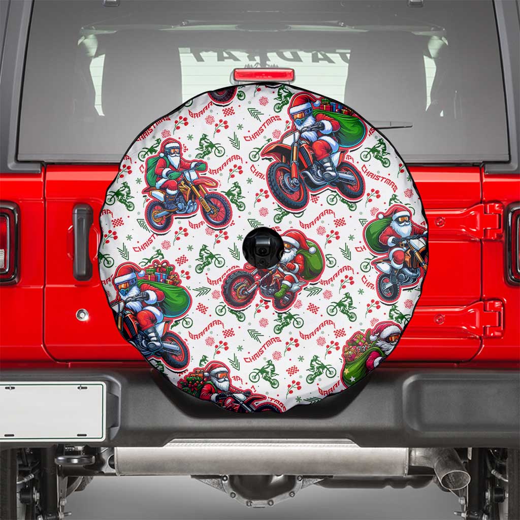 BRAAAP! Motorbike Santa Christmas Spare Tire Cover - Wonder Print Shop