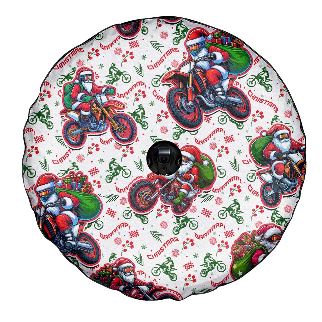 BRAAAP! Motorbike Santa Christmas Spare Tire Cover - Wonder Print Shop