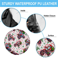 BRAAAP! Motorbike Santa Christmas Spare Tire Cover - Wonder Print Shop