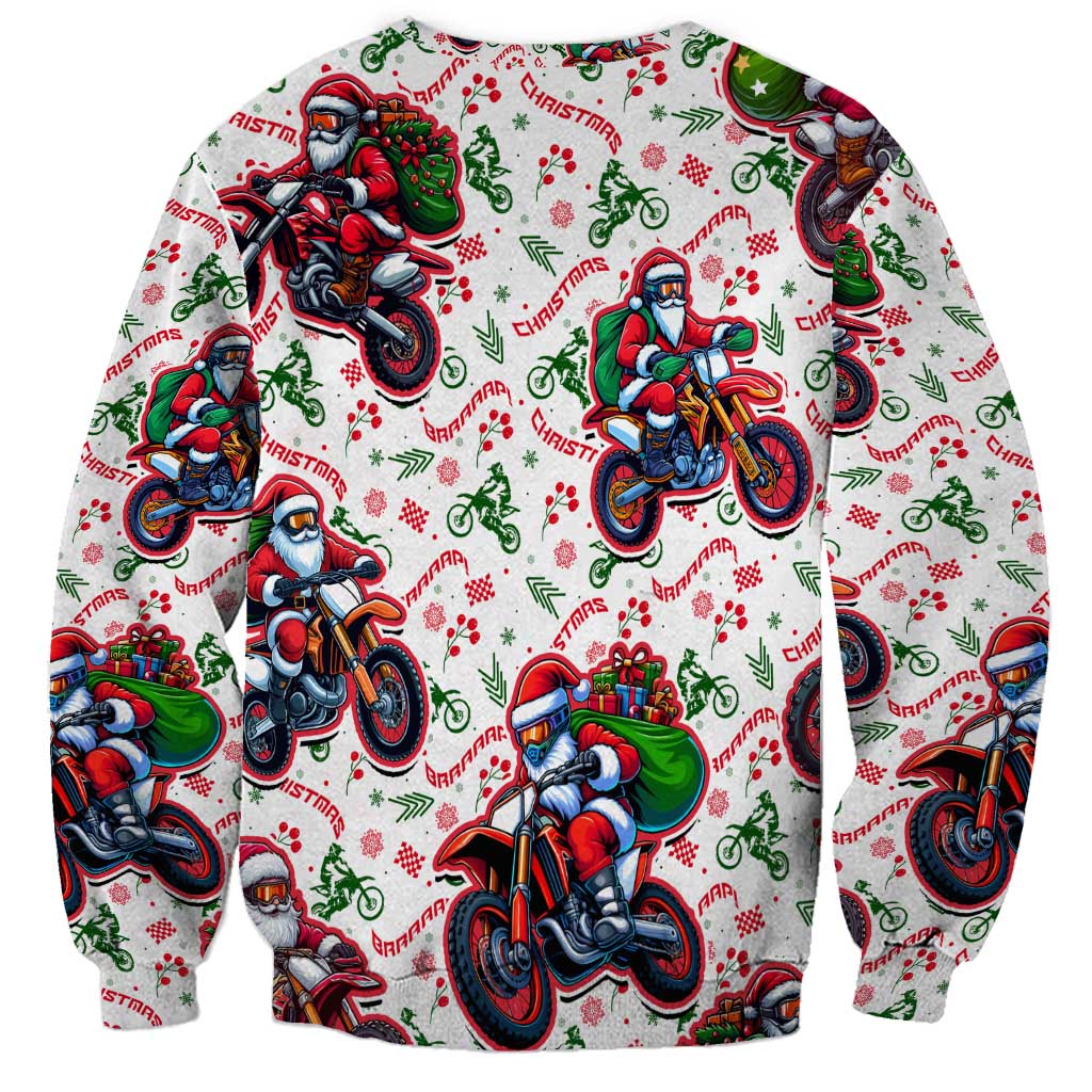 BRAAAP! Motorbike Santa Christmas Sweatshirt - Wonder Print Shop