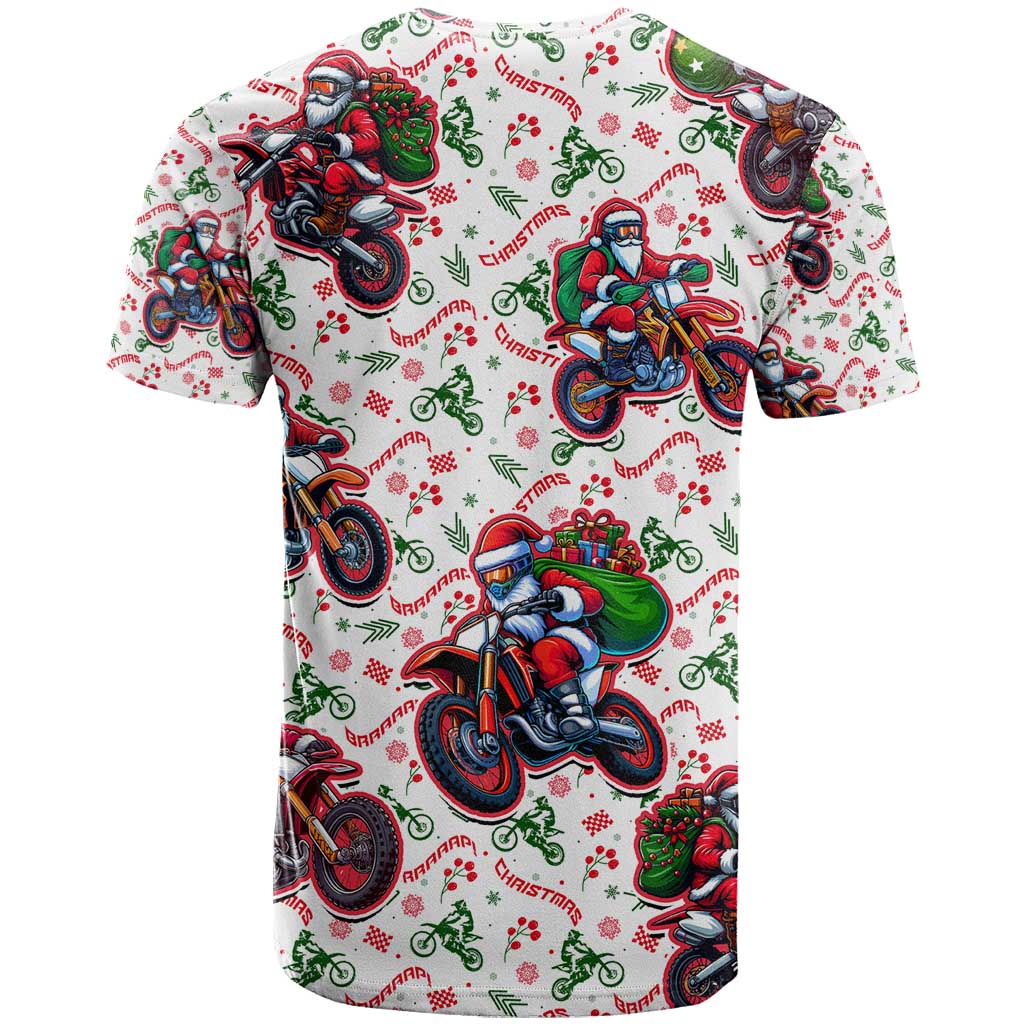BRAAAP! Motorbike Santa Christmas T Shirt - Wonder Print Shop