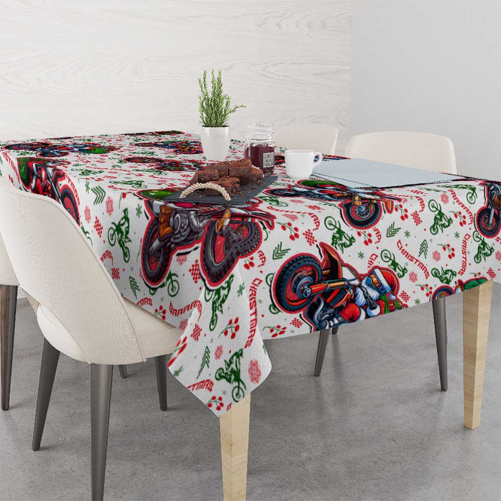 BRAAAP! Motorbike Santa Christmas Tablecloth - Wonder Print Shop