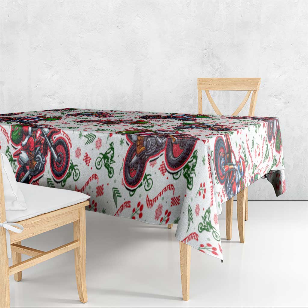BRAAAP! Motorbike Santa Christmas Tablecloth - Wonder Print Shop