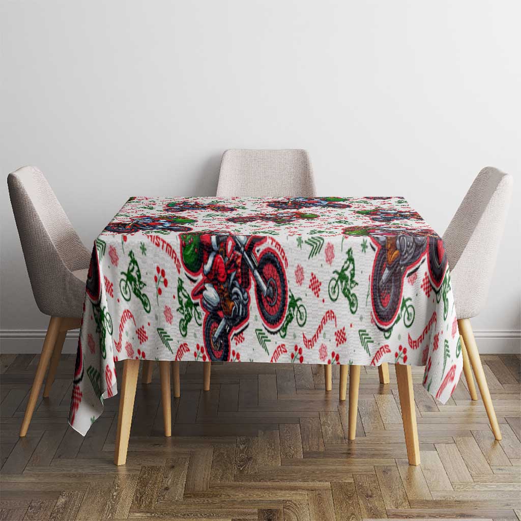 BRAAAP! Motorbike Santa Christmas Tablecloth - Wonder Print Shop