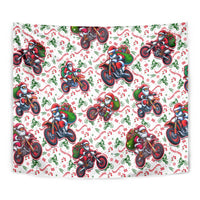 BRAAAP! Motorbike Santa Christmas Tapestry - Wonder Print Shop