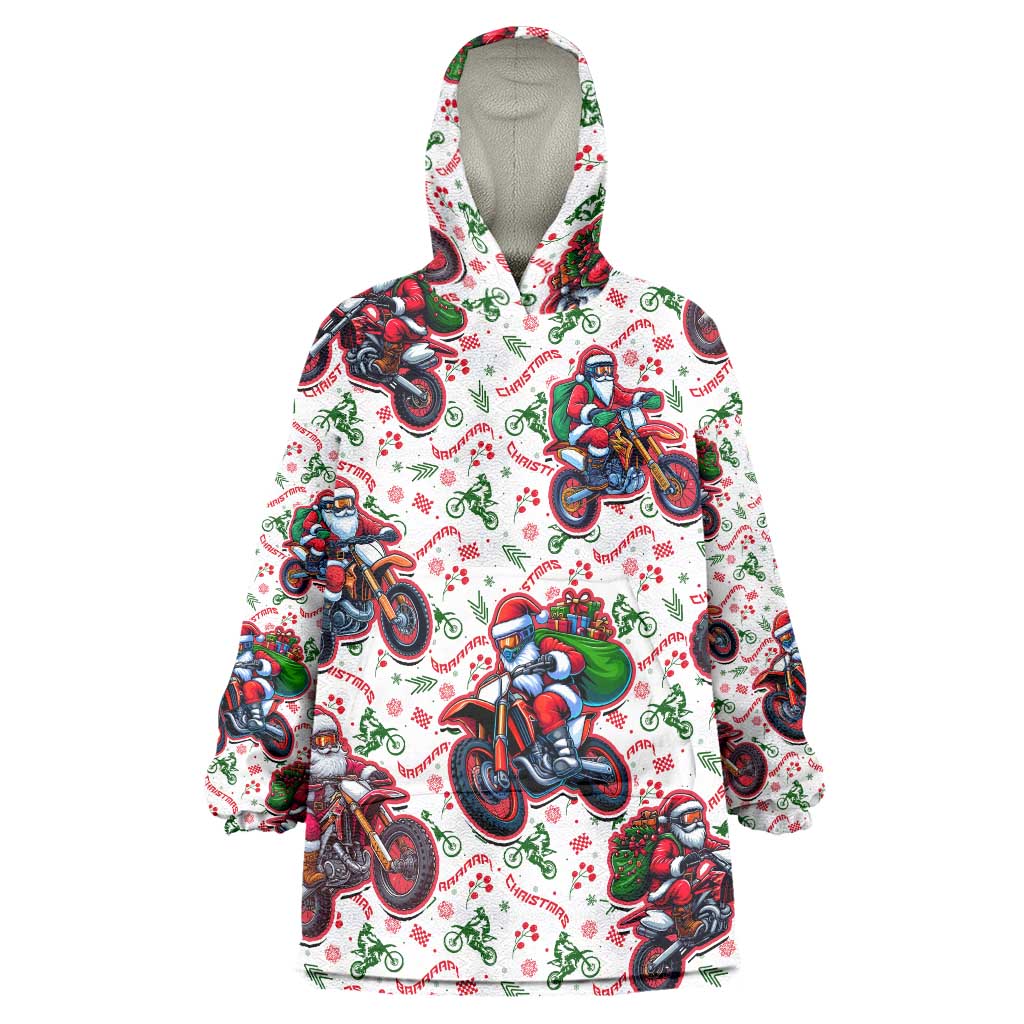 BRAAAP! Motorbike Santa Christmas Wearable Blanket Hoodie - Wonder Print Shop