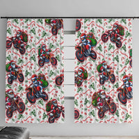 BRAAAP! Motorbike Santa Christmas Window Curtain - Wonder Print Shop