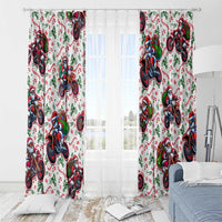 BRAAAP! Motorbike Santa Christmas Window Curtain - Wonder Print Shop