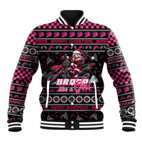 Braap Live A Girl Baseball Jacket Christmas Merry Braapmas - Wonder Print Shop