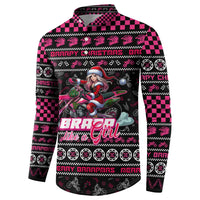 Braap Live A Girl Button Sweatshirt Christmas Merry Braapmas - Wonder Print Shop