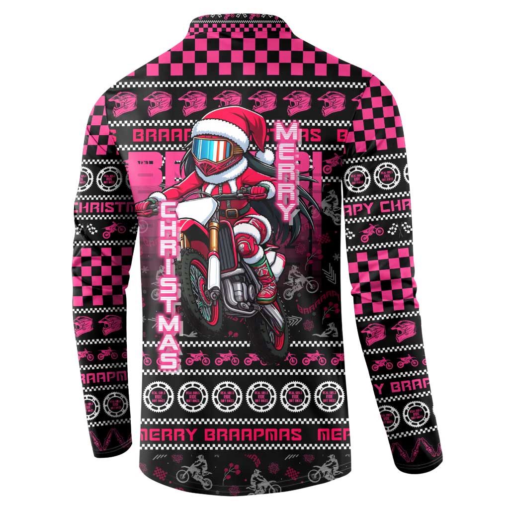 Braap Live A Girl Button Sweatshirt Christmas Merry Braapmas - Wonder Print Shop